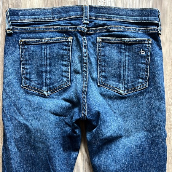 Rag & Bone Skinny Jeans Distressed Hampstead Dark Wash - Picture 10 of 14